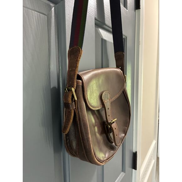 Vtg Abercrombie & Fitch Leather Ammo Shell Cartridge Bag England Crossbody 50's - Picture 5 of 13